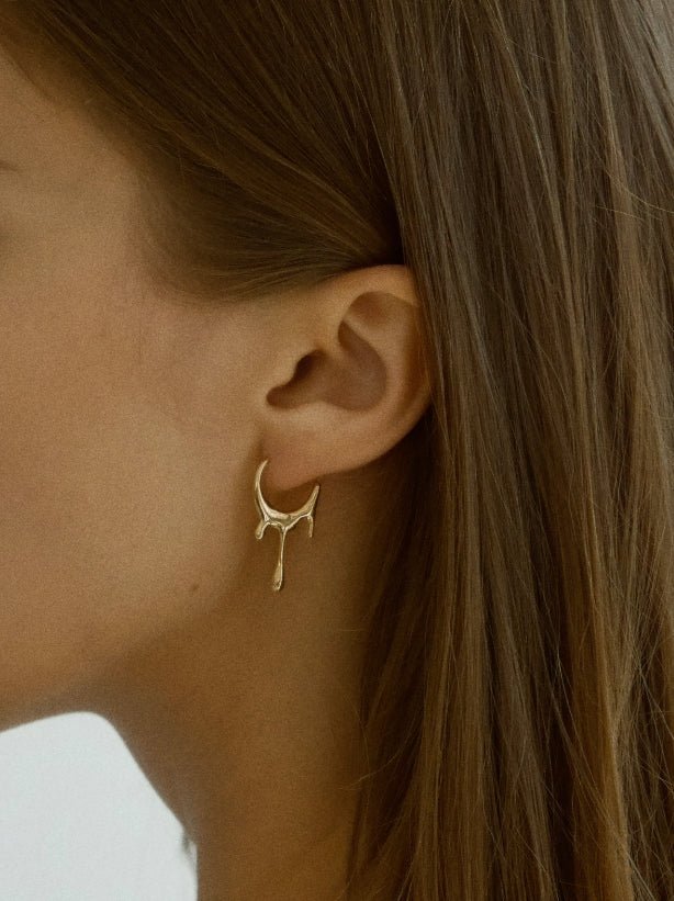 Melted Earrings hoops - JULA JEWELRY