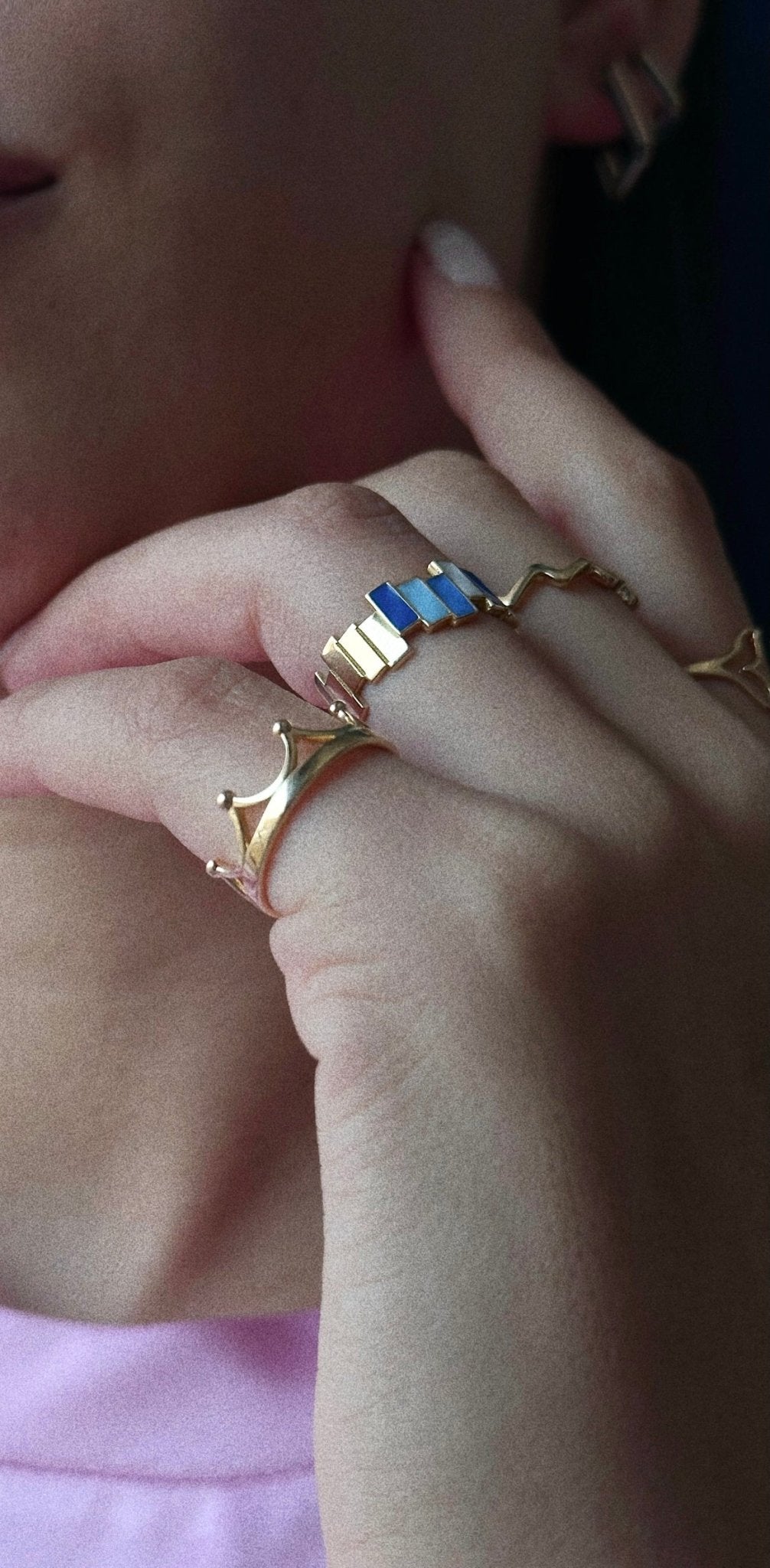 Blue Colored Ring - JULA JEWELRY