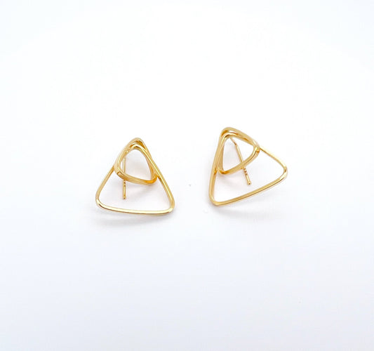 Curved Triangle Earrings - JULA JEWELRY