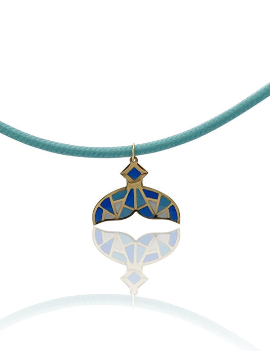 Kids Colored Magnet - Whale Pendent with Blue Cord - JULA JEWELRY