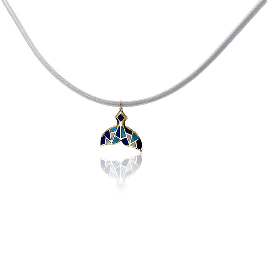 Kids Colored Magnet - Whale Pendent with Grey Cord - JULA JEWELRY