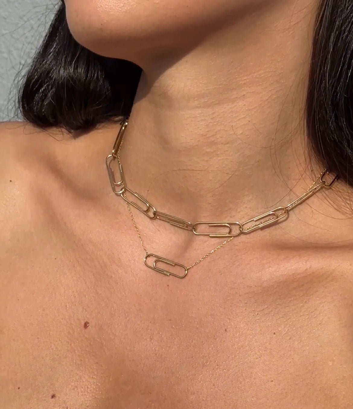 Paper Clip Necklace Chain - JULA JEWELRY