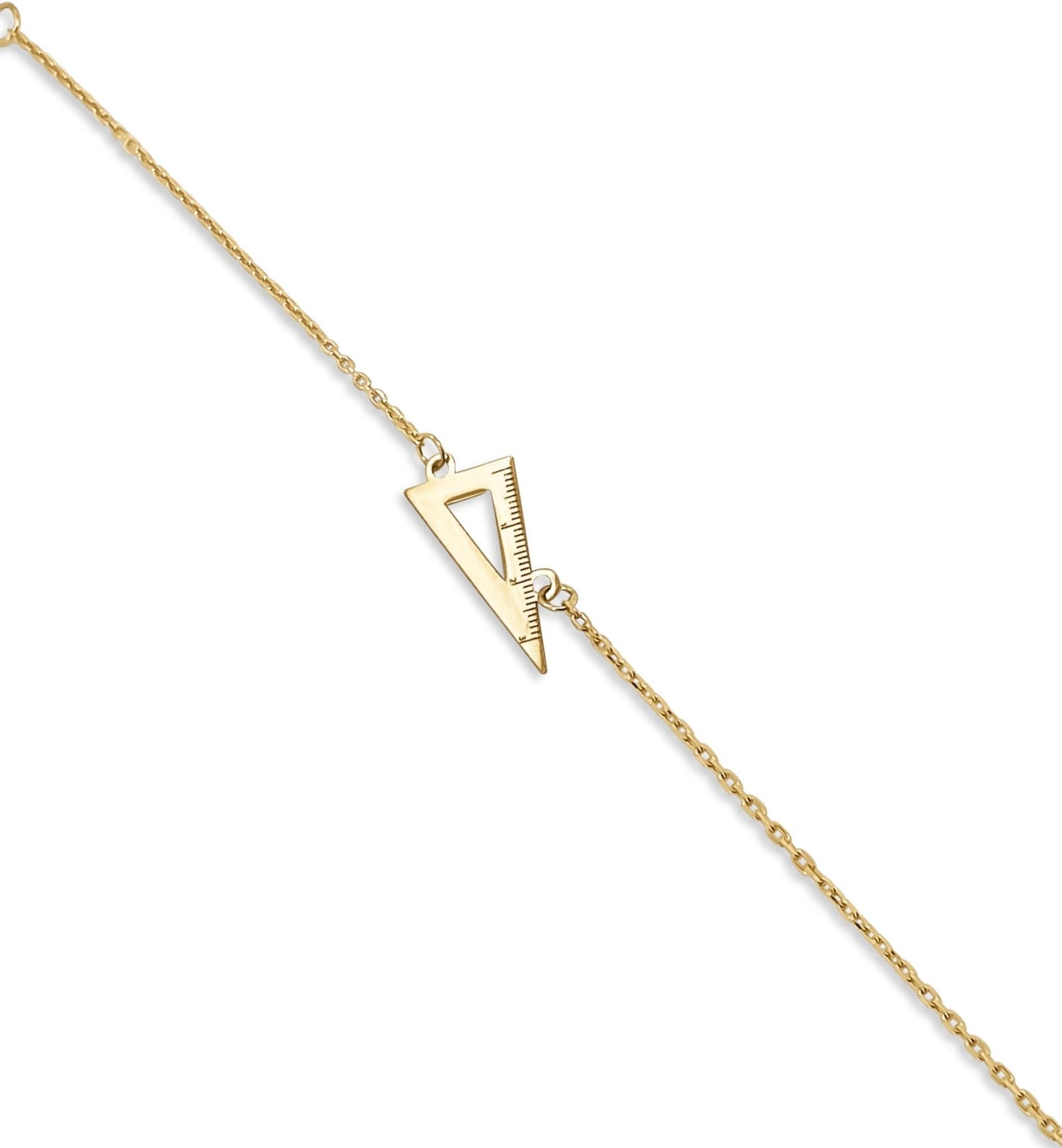 School Set - Right Angled Triangle Ruler Charm Bracelet - JULA JEWELRY